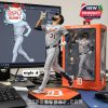 Tarik Skubal figurine in a pitching pose, packaged in Detroit Tigers-themed box.