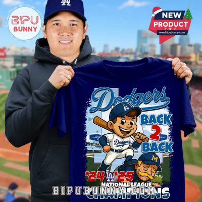 Dodgers Back 2 Back National league Champions 2025 T-Shirt Dodgers Back 2 Back National league Champions 2025 T-Shirt