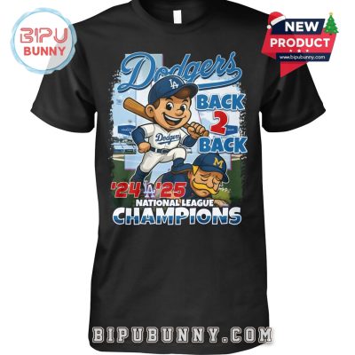 Dodgers Back 2 Back National league Champions 2025 T-Shirt