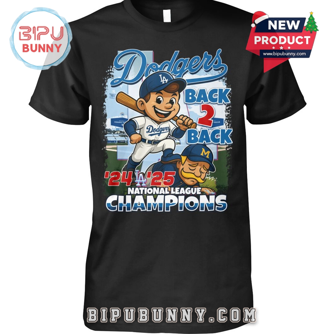 Dodgers Back 2 Back National league Champions 2025 T-Shirt Dodgers Back 2 Back National league Champions 2025 T-Shirt
