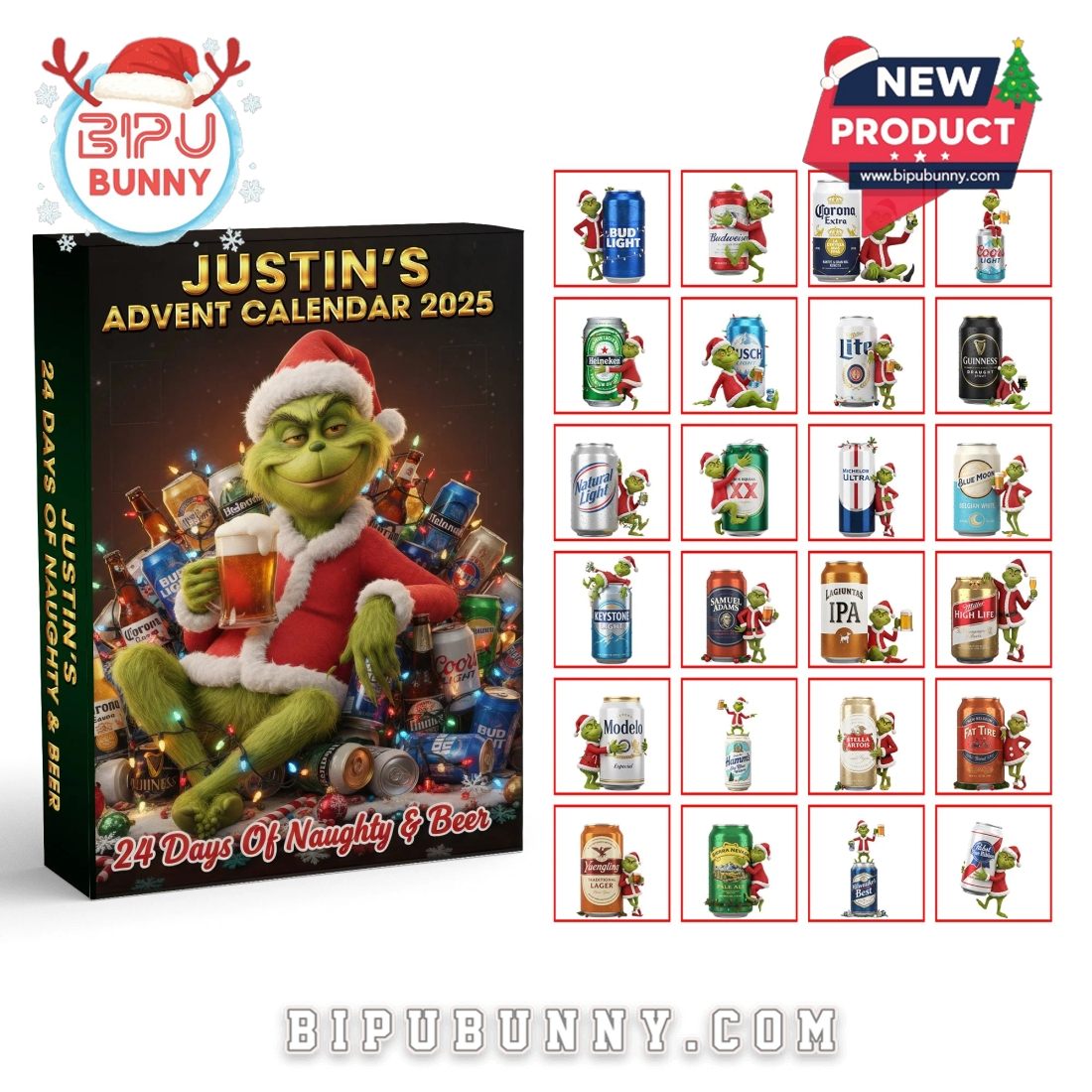 Drinking Monster Grinch Custom Advent Calendar 2025 Drinking Monster Grinch Custom Advent Calendar 2025