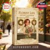 Florist Life Advent Calendar 2025 box displayed in front of a floral boutique with wreaths and natural sunlight.