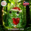 Boxed crystal frog ornament collection featuring 24 cute designs in a forest setting, highlighting holiday and whimsical character styles!