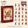 Christmas advent calendar featuring adult-style gingerbread ornaments in playful positions, housed in a personalized festive box for mature celebrations.