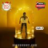 Style 5 horror figure display of Jason, floating inside a water-filled container above pebbles, chained to a stone, all enclosed in a white, modern-style base.