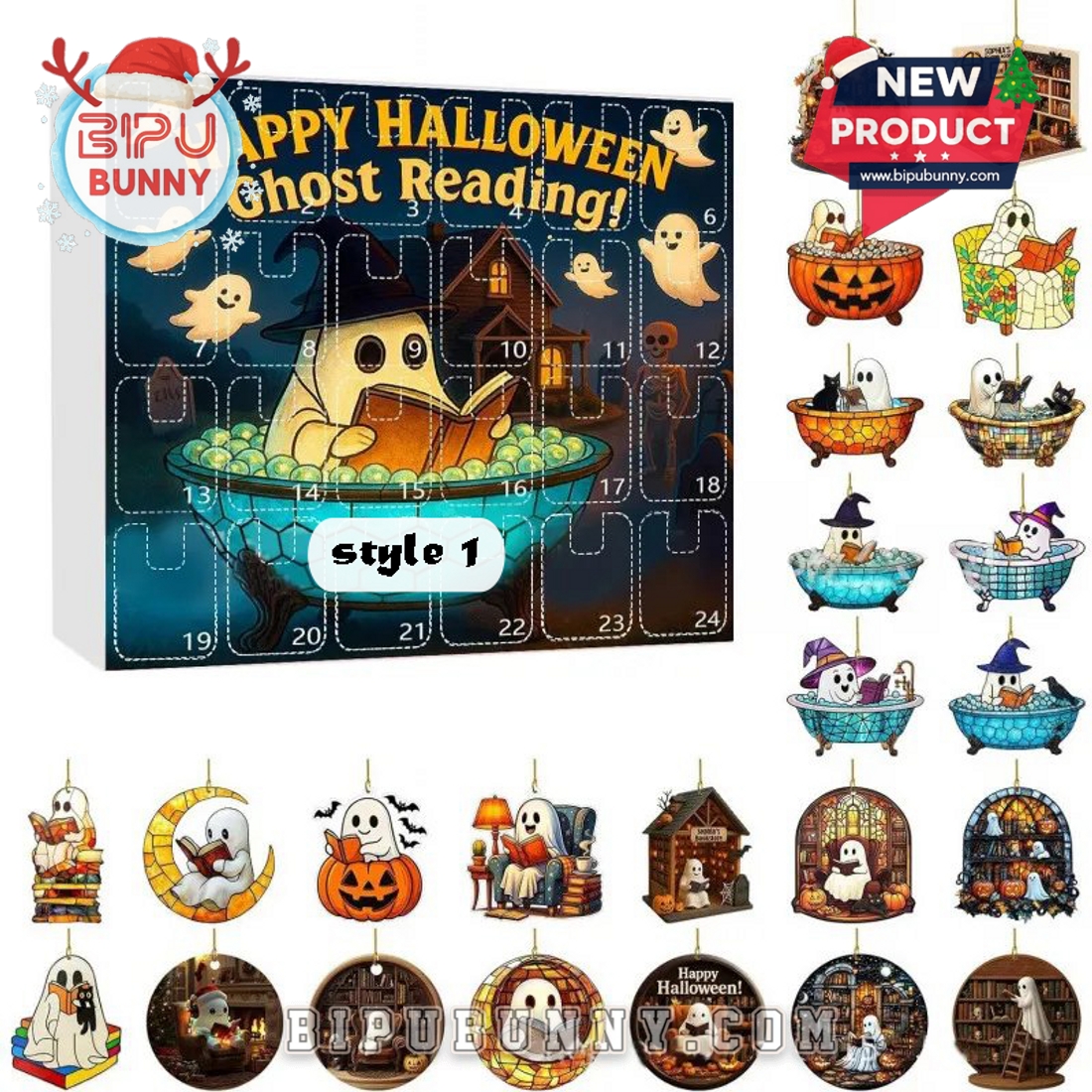 Happy Halloween Ghost Reading Advent Calendar 2025 Happy Halloween Ghost Reading Advent Calendar 2025