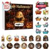 Ghost in armchair reading themed Halloween calendar with 24 matching ghost and pumpkin acrylic charms!