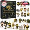 Iowa Hawkeyes Advent Calendar 2025 featuring black and gold design, with figurines and collectibles representing the team's tradition.
