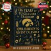Iowa Hawkeyes Advent Calendar 2025 box with black and gold design and team logo celebrating 136 years of tradition.