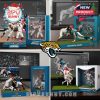 Multiple boxed NFL action figures on a desk in front of 3D modeling software screens, with Jacksonville Jaguars branding and lifelike play scenes recreated as collector items!