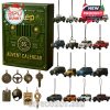 Jeep 85th Anniversary 2026 Advent Calendar featuring miniature Jeep cars, keychains, and other Jeep memorabilia.