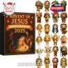 Nativity-based Advent calendar with small collectible toy-style characters like Jesus, Mary, angels, and shepherds presented in a 24-day countdown format!
