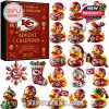 NFL Kansas City Chiefs Advent Calendar filled with collectible duck figurines in football gear and holiday decorations!