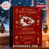 Red Chiefs-themed advent box with gold accents and historical team celebration graphics, set in a snowy holiday setting!