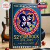 Blue rock music advent calendar box with flaming artwork and gold accents celebrating 52 years of rock history and collectibles!