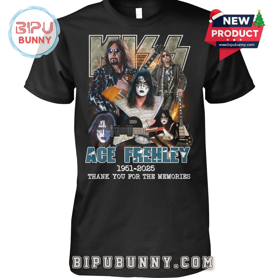 Kiss Ace Frehley 1951 – 2025 Thank You For The Memories T-Shirt Kiss Ace Frehley 1951 – 2025 Thank You For The Memories T-Shirt