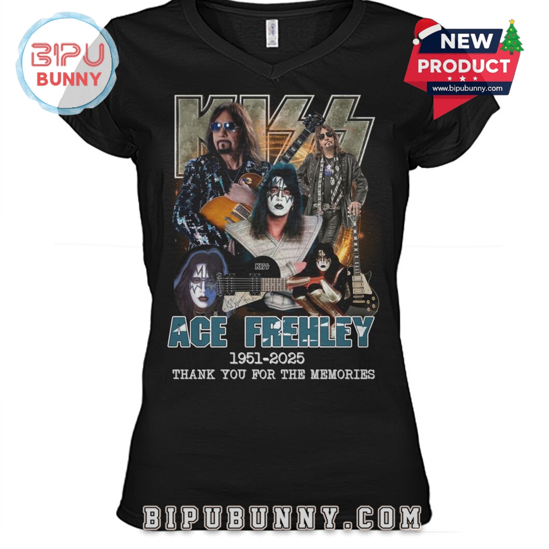Kiss Ace Frehley 1951 – 2025 Thank You For The Memories T-Shirt Kiss Ace Frehley 1951 – 2025 Thank You For The Memories T-Shirt