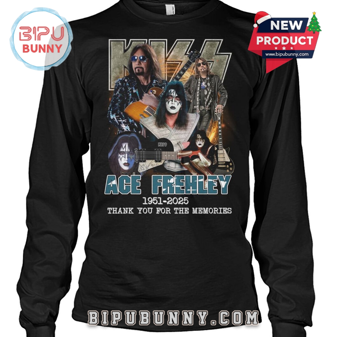 Kiss Ace Frehley 1951 – 2025 Thank You For The Memories T-Shirt Kiss Ace Frehley 1951 – 2025 Thank You For The Memories T-Shirt