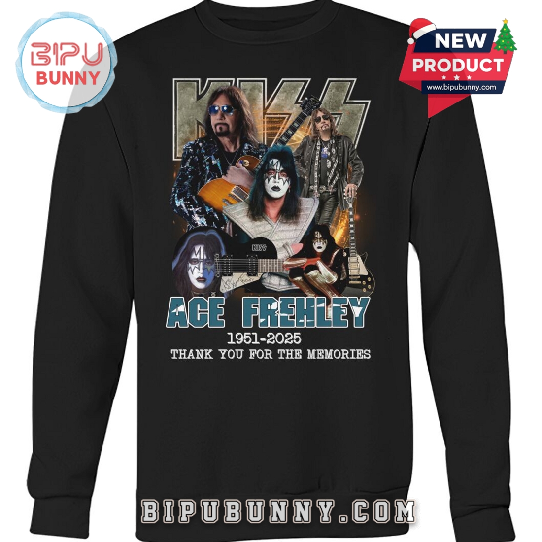 Kiss Ace Frehley 1951 – 2025 Thank You For The Memories T-Shirt Kiss Ace Frehley 1951 – 2025 Thank You For The Memories T-Shirt