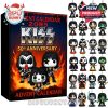KISS 50th Anniversary Advent Calendar featuring mini figurines of the band members in their signature outfits and face paint.