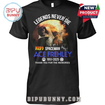 Kiss Spacemen Ace Frehley 1951 – 2025 Anniversary T-Shirt