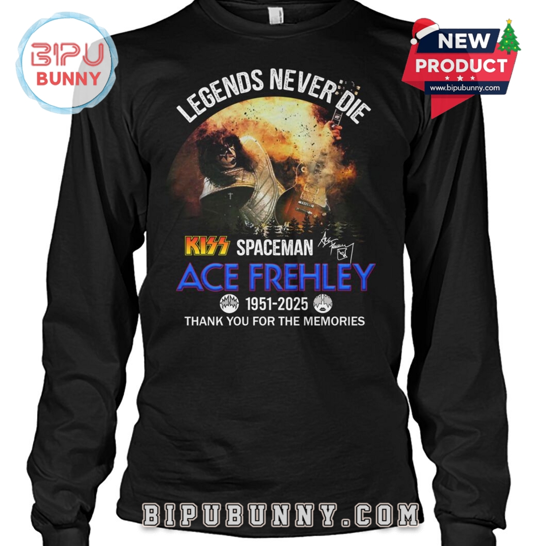 Kiss Spacemen Ace Frehley 1951 – 2025 Anniversary T-Shirt Kiss Spacemen Ace Frehley 1951 – 2025 Anniversary T-Shirt