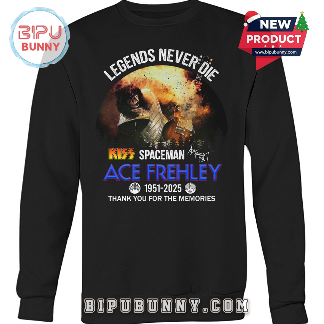 Kiss Spacemen Ace Frehley 1951 – 2025 Anniversary T-Shirt Kiss Spacemen Ace Frehley 1951 – 2025 Anniversary T-Shirt