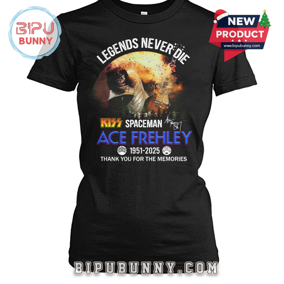 Kiss Spacemen Ace Frehley 1951 – 2025 Anniversary T-Shirt Kiss Spacemen Ace Frehley 1951 – 2025 Anniversary T-Shirt