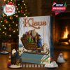 Klaus Advent Calendar with figurines displayed in a festive Christmas setting!