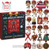 Los Angeles Angels Advent Calendar with figurines and collectibles featuring the team’s logo and Christmas-themed elements.
