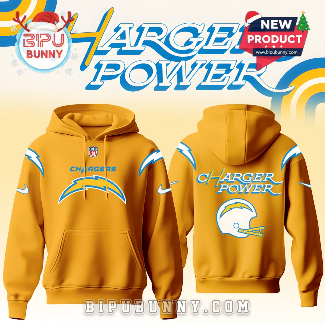 Los Angeles Chargers Power Hoodie 2025 Los Angeles Chargers Power Hoodie 2025