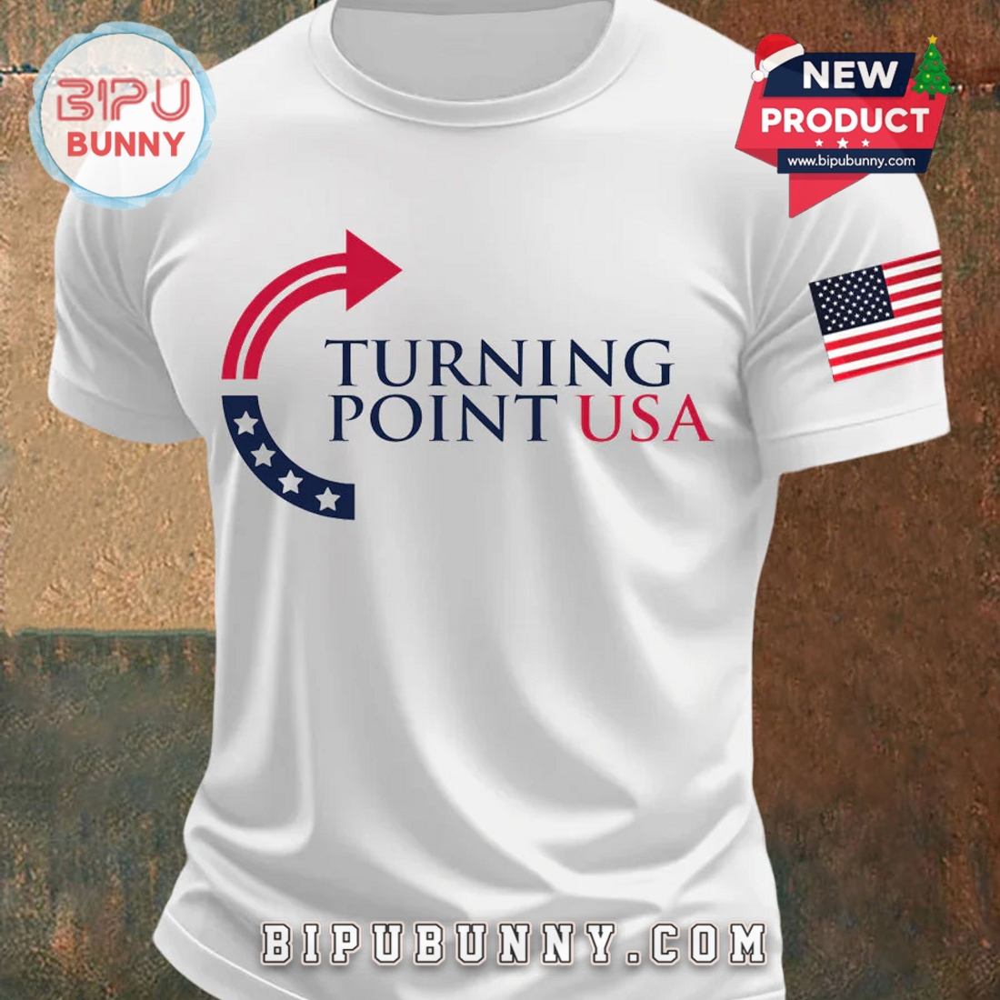 Men’s Charlie Kirk Turning Point USA Trump Commemorative T-Shirt Men’s Charlie Kirk Turning Point USA Trump Commemorative T-Shirt