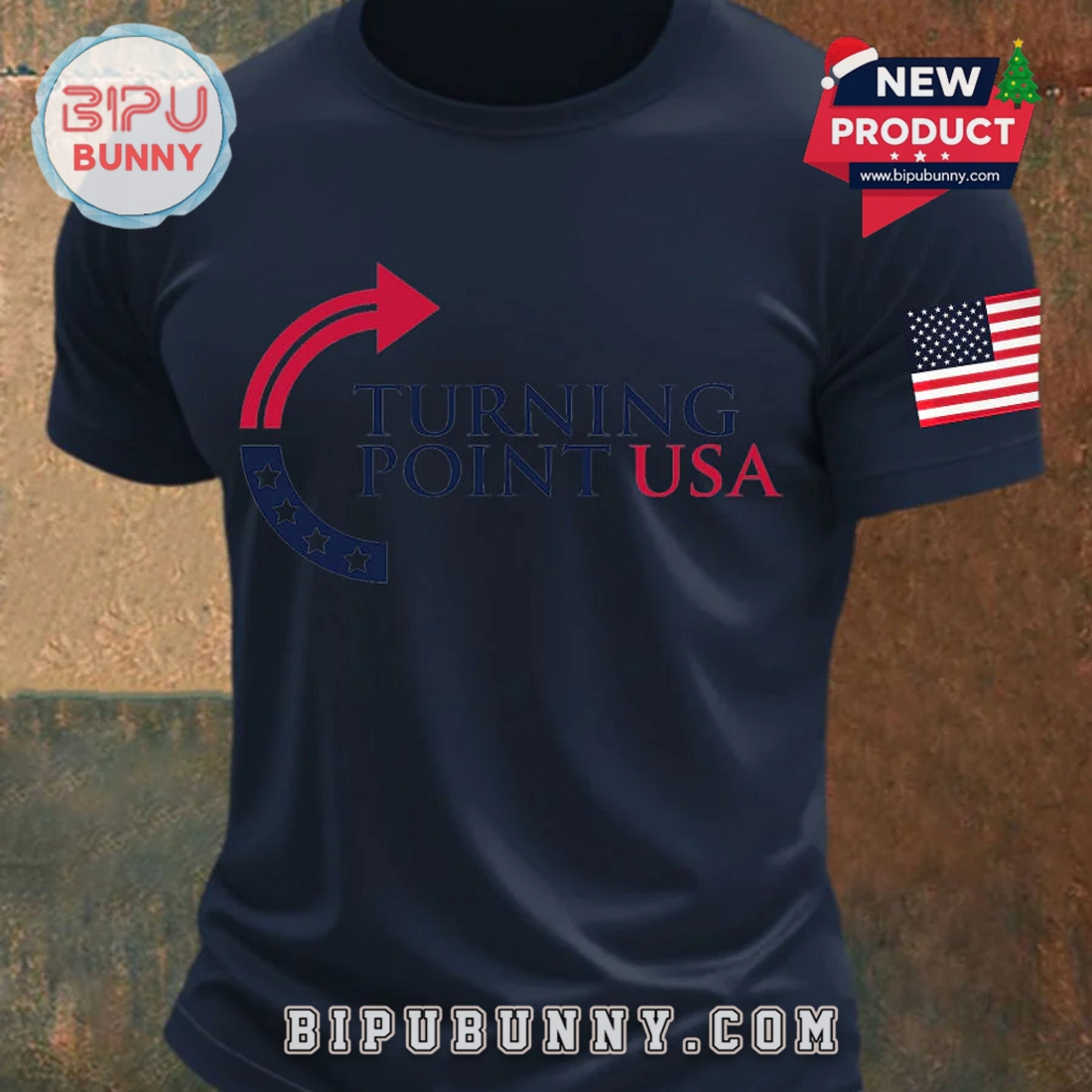 Men’s Charlie Kirk Turning Point USA Trump Commemorative T-Shirt Men’s Charlie Kirk Turning Point USA Trump Commemorative T-Shirt