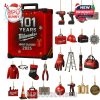 Miniature Milwaukee tools and branded items hanging from the Advent Calendar to celebrate the 101st anniversary.