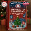 Montreal Canadiens 2025 Stanley Cup Champions Advent Calendar box with Christmas tree and festive decorations.