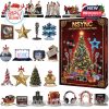 Close-up of NSYNC Advent Calendar 2025 with music memorabilia, band figures, and retro holiday accessories.