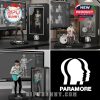 Miniature figures of Paramore’s lead singer, drummer, and guitarist placed beside personalized boxes, all presented with high accuracy and band visuals!
