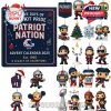 Patriot Nation 2025 Advent Calendar with festive, football-themed ornaments, perfect for fans of the New England Patriots and holiday celebrations.