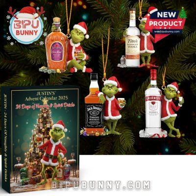Personalized Grinch Whiskey Advent Calendar 2025