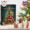 Custom Advent Calendar featuring the Grinch with spirit bottles, perfect for a naughty holiday countdown.