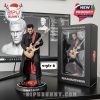 Richard Zven Kruspe Rammstein figure in dark coat with engraved guitar, positioned beside elegant collector box!