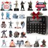 Detailed view of Rammstein Advent Calendar 2025 with collectible figurines and music-inspired surprises.