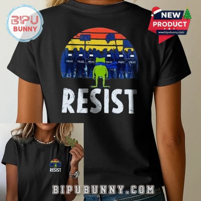Resist Portland Frog Vintage Art Print T-Shirt