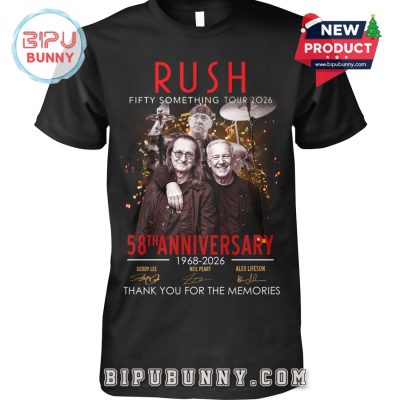 Rush 58th Anniversary 1968 – 2026 Thank You For The Memories T-Shirt