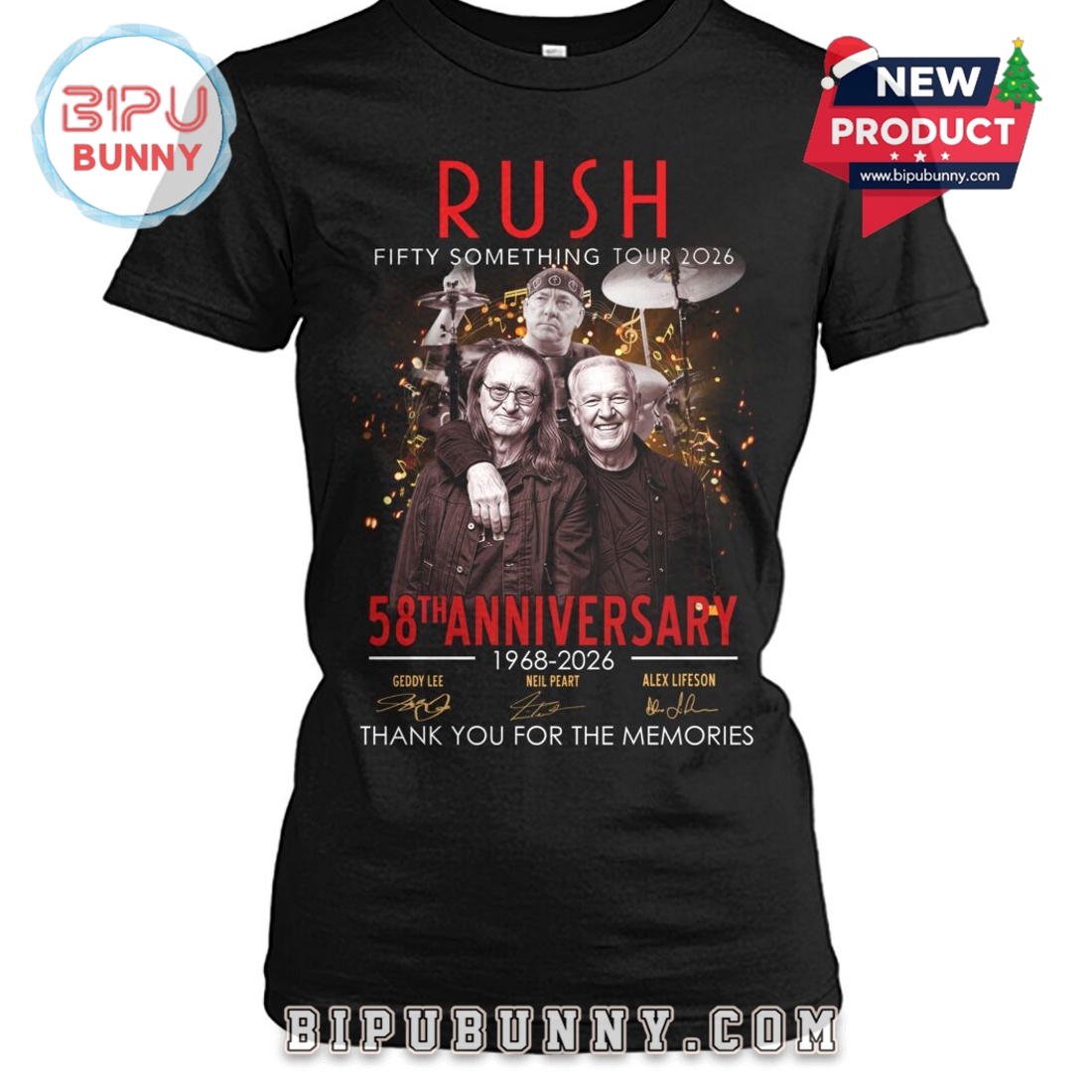 Rush 58th Anniversary 1968 – 2026 Thank You For The Memories T-Shirt Rush 58th Anniversary 1968 – 2026 Thank You For The Memories T-Shirt