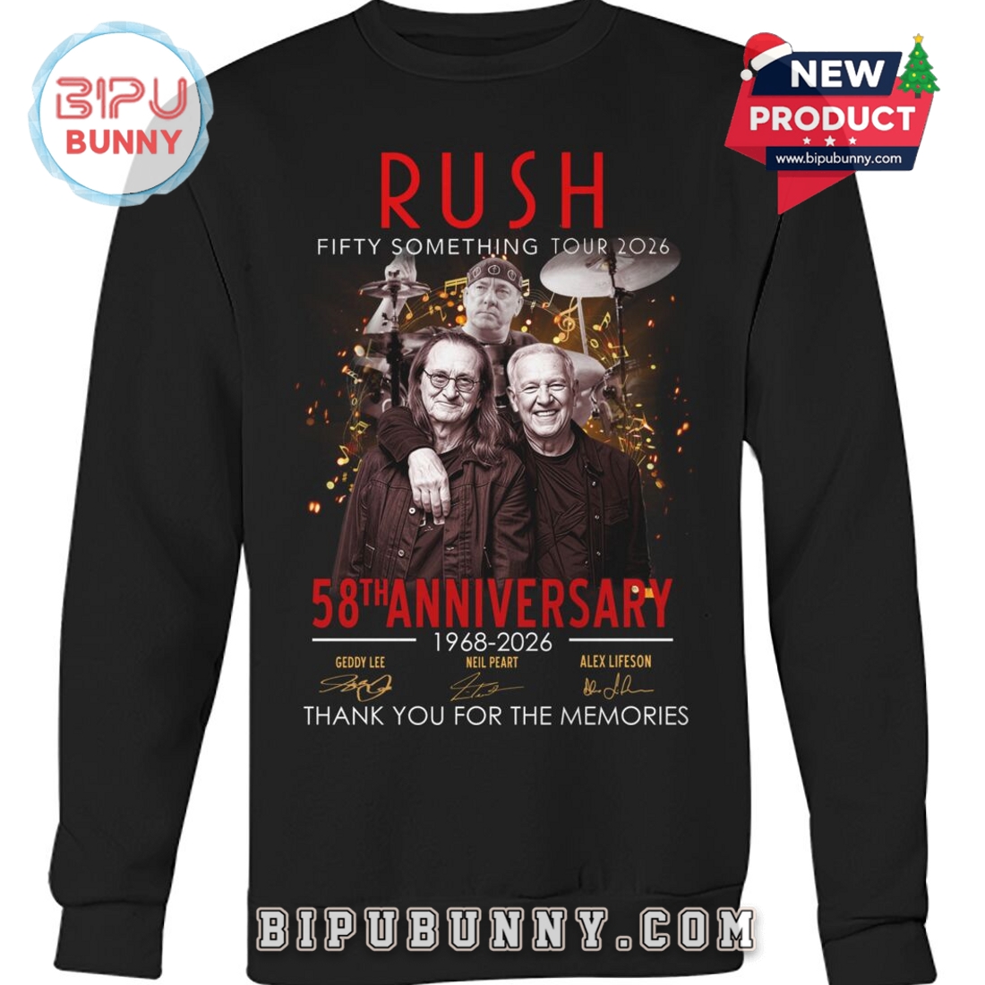 Rush 58th Anniversary 1968 – 2026 Thank You For The Memories T-Shirt Rush 58th Anniversary 1968 – 2026 Thank You For The Memories T-Shirt