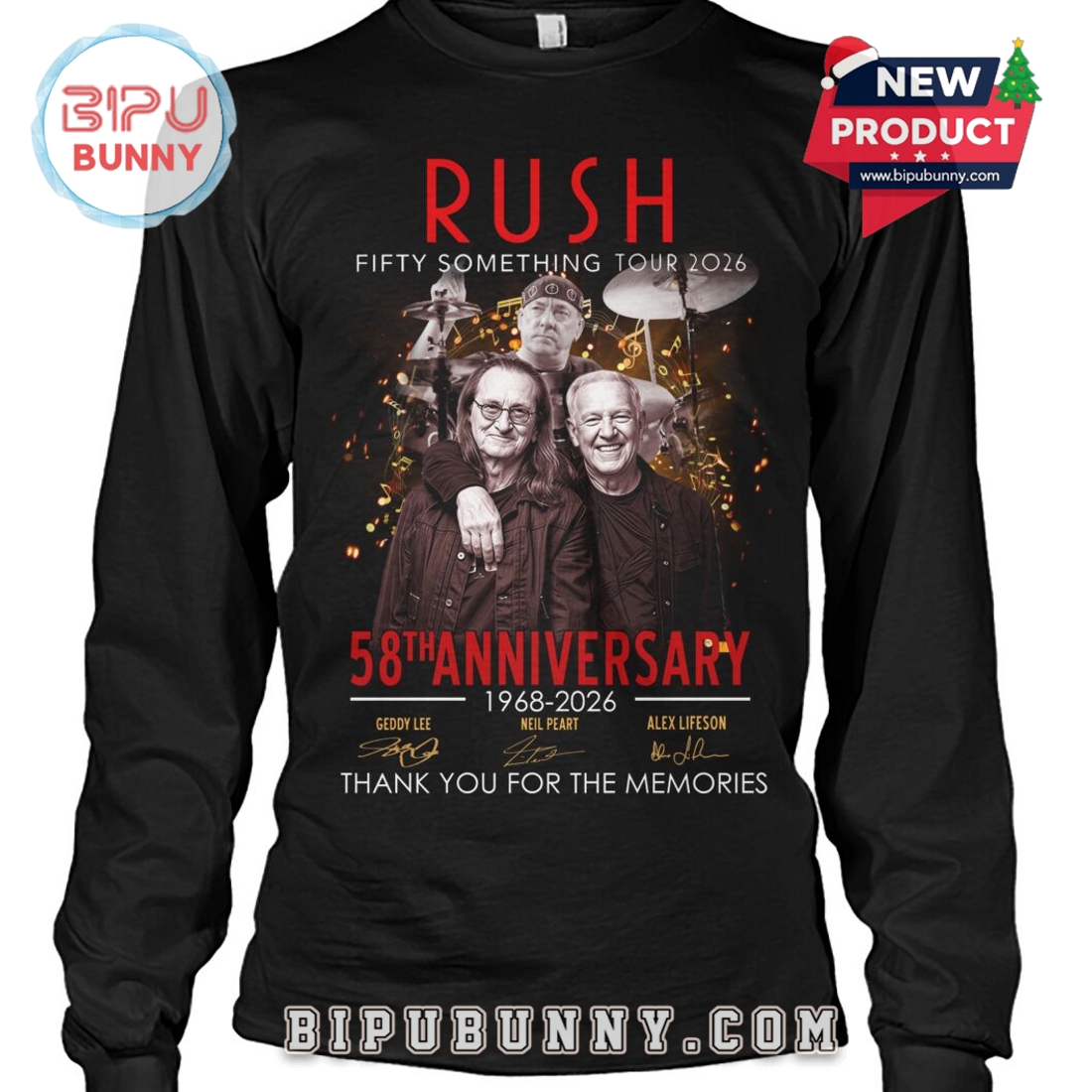 Rush 58th Anniversary 1968 – 2026 Thank You For The Memories T-Shirt Rush 58th Anniversary 1968 – 2026 Thank You For The Memories T-Shirt