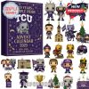 TCU advent calendar featuring 24 miniature figures and charms honoring 129 years of school pride and football tradition!