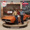 Style 2 of The Dukes of Hazzard collectible with the cast and General Lee.