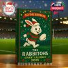 The Rabbitohs Advent Calendar placed on a table with a stadium background, emphasizing the festive spirit and team pride.